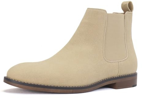 KUDORO Bottines Homme Chelsea Cuir en Daim Chaussures Confortable