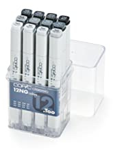 COPIC Classic Set NG, 12er Set im Acryl-Display, Twin Marker mit einer mittelbreiten und einer feinen Spitze