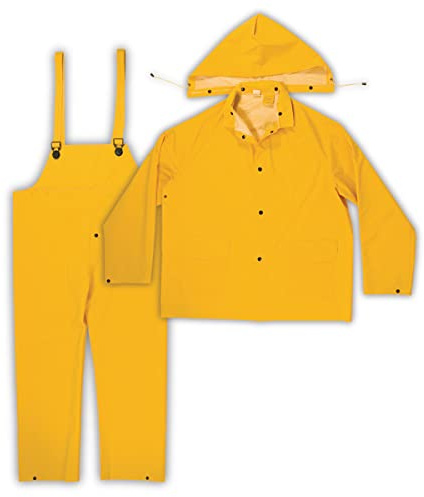 CLC Custom Leathercraft Rain Wear R1012x .35MM 3-Piece Rain Suit, Yellow, 2XLarge