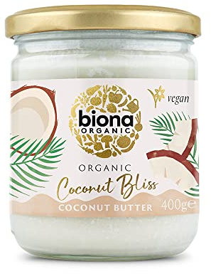 Biona Organic Coconut Bliss, 400g - 100% Organic Creamy Coconut Butter from Whole Coconuts - Source of Fibre - For Spreads, Butter Alternatives & Cooking - Dairy Free & Vegan