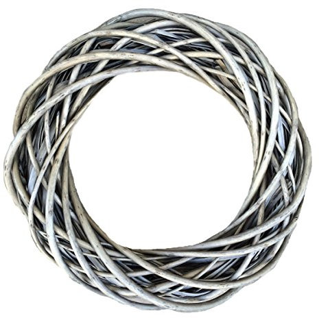 Medium Antique Wash Willow Ring Wreath 38cm Diameter