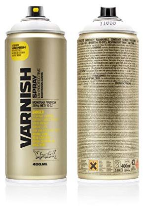 Montana Klarlack matt Varnish Spray - Sprühdose 400ml - Acryllack für ein mattes Finish - zum Fixieren und Schützen der Lackierung
