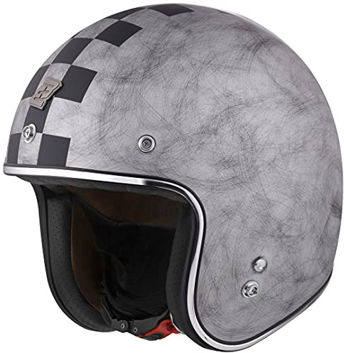 Bogotto V541 Scacco Jethjälm, silber matt, XS
