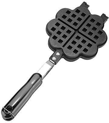 Moule antiadhésif à gaufres, outil de cuisson pour plaque de presse pour gaufrier en fonte, moule à gaufres en forme de c?ur d'amour double face, pour le ménage, café-restaurant, pâtisserie