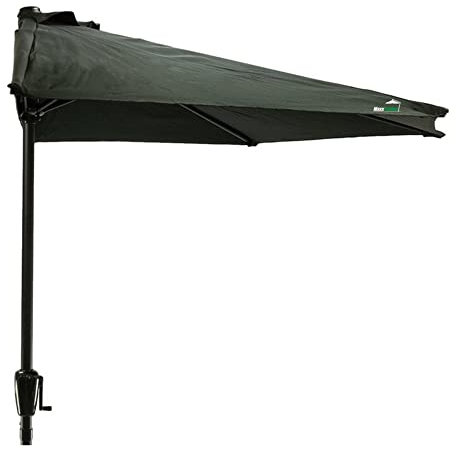 MaxxGarden Demi-Parasol de Balcon Ø 270 cm - Protection Solaire - Ombrelle avec Manivelle - Protection UV50+ - sans Socle - pour Terrasse, Jardin, Piscine, Plage