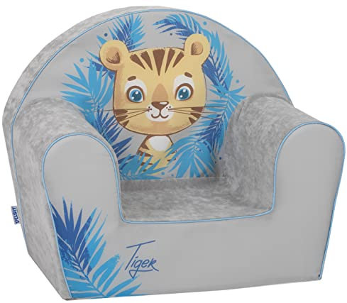 Delsit Kinder Sessel mit Schaumstofffüllung - Kindersessel Mädchen und Jungen Babysessel mit Abnehmbarem Bezug - Sessel für Kinder - Kindermöbel - 9 Monate bis 4 Jahre - DT8-22129