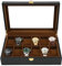 R.SHENGTE Uhrenbox,12 Slots Holzuhr Organizer Box mit Glasdeckel,Schmuck Aufbewahrungsbox für Männer Vater Ehemann Junge Freund (12 Slots)