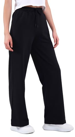 Comeor Pantalon de Jogging Femme – Bas de Survêtement Ample Jambe Large, Taille Haute Élastique à Cordon – Tenue de Sport Sportswear Yoga Détente Loisirs