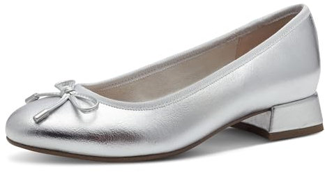 MARCO TOZZI Damen Pumps mit Schleife Elegant, Silber (Silver), 39 EU