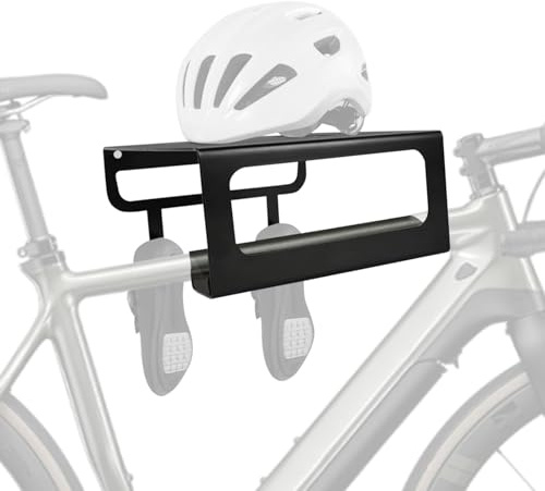 Soporte de Pared para Bicicletas, Almacenamiento de Bicicletas en Interiores, Soporte de Pared de Metal para Bicicletas con Estante, para Garaje y Uso en Interiores, Capacidad de Carga 30 kg