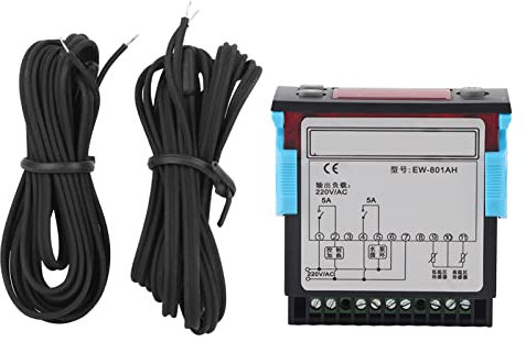 Digital Temperatur Controller Digital Display Solar Temperatursteuerung Thermostat Warmwasserbereiter mit Sensor für Inkubator Bruter Kühlschrank Fermenter -Gewächshaus Reptil
