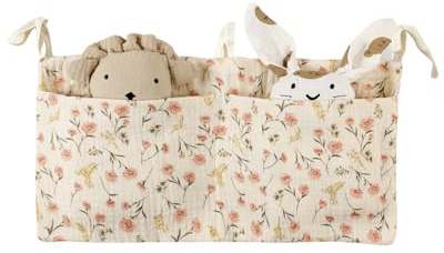 SOVYTH 1 pieza Organizador Cuna,Colgar Bolsas De Almacenamiento Baby Cuna,organizador colgante,Bolso Colgante para Cama de Bebé,Organizador Colgante para Pañales, para Juguetes PañAles Ropa