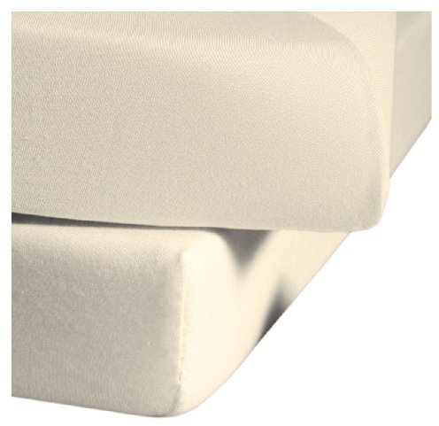 Fleuresse Jerseyspannlaken, champagner, 110 x 200 - 120 x 200 cm