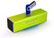 MusicMan MA Soundstation tragbarer Lautsprecher - Stereo-Sound - FM-Radio, MP3-Player, USB, AUX / Line-In, MicroSD-Kartensteckplatz - 6 Stunden Wiedergabezeit - Ideal für unterwegs (Grün)