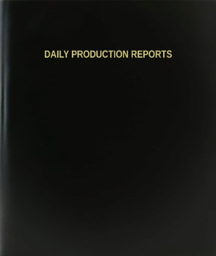 BookFactory Daily Production Reports Log Book/Journal/Logbook - 120 Page, 8.5''x11'', Black Hardbound (XLog-120-7CS-A-L-Black(Daily Production Reports Log Book))