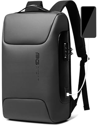 FANDARE Mochila para laptop de negocios, antirrobo, mochila grande de viaje con puerto de carga USB, impermeable, para la universidad, escuela, bolsa de libros, para mujeres y hombres, se adapta a