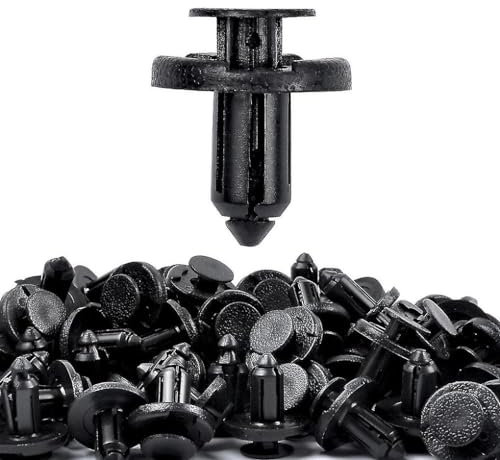 AUTOZOCO Remaches para el parachoque coche, remaches para parachoques, remaches para carrocería, remaches automóviles, remaches vehículos, Diametro del orificio de ajuste: 8 mm, 30 unidades, Negro