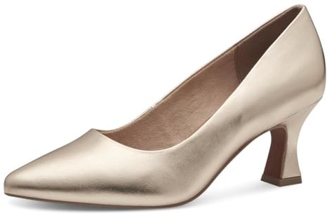 MARCO TOZZI Escarpins Pointus végétaliens pour Femme, Or, 41 EU