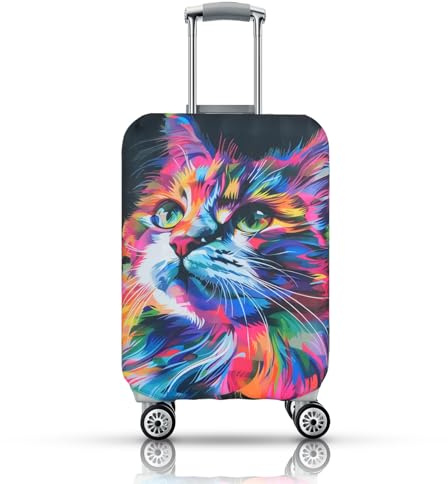 Chostky Travel Luggage Cover, Elastic Washable & Stretchable Suitcase Protector, Anti Scratch Travel Suitcase Cover, Approved Travel Accessories Baggage Covers Luggage(S)