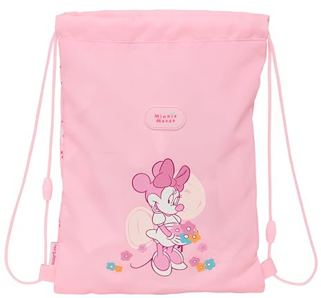 MINNIE MOUSE BABY - Mochila Saco Plano Junior, Mochila, Ideal para Niños de Diferentes Edades, Cómoda y Versátil, Calidad y Resistencia, 26x34 cm