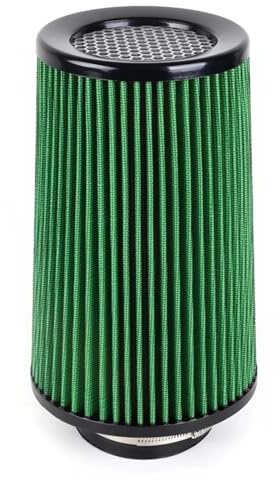 1 filtro conico di aspirazione del gas freddo - Detergente for gas lavabile e riutilizzabile for una maggiore efficienza del motore(Green)