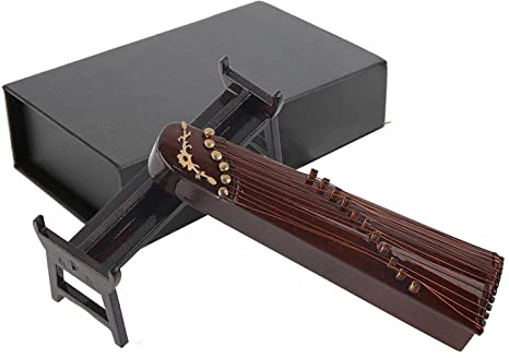 Modèle de cithare Chinoise Miniature en Bois, décoration de Bureau, Instrument de Musique, Cadeau pour Les Amateurs de Musique, 10cm