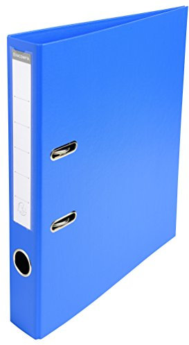 Exacompta 53542E Premium PP-Ordner Prem´Touch. 5 cm schmal DIN A4 Kunststoffbezug außen Papierbezug innen Rückenschild austauschbar Ringordner Aktenordner Briefordner Plastikordner blau