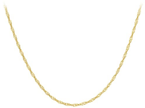CARISSIMA Damen 9k (375) Gelbgold 1.2mm Diamantschliff Twist Panzerkette 1.13.0463 41cm/16zoll