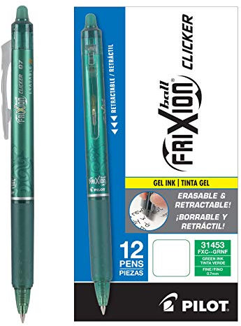 PILOT, Fine Point Pens 0.7 mm, Pack of 12, Green
