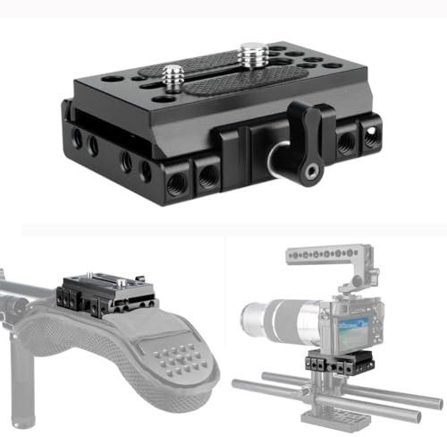 Quick Release Plate,NICEYRIG Placa de Liberación Rápida para Manfrotto 577 501 504 701 para trípode para Soporte de Hombro de 15mm