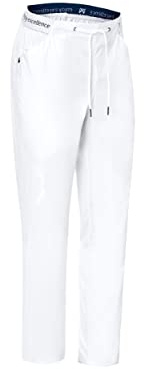 Pantalón Pijama Sanitario Unisex Slim Fit. Médico, Enfermera, Hospital, Clínica. Color Blanco. Talla XXL. Ref: Drago 13.02