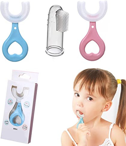 Baby Zahnbürste,Fingerzahnbürste Baby,Kinder Zahnbürste,Silikon Baby Zahnbürste,Zahnpflege,Kindermundpflege und Zahnfleischmassage für Babys