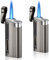 2 mini mecheros recargables: encendedor recargable, encendedor de gas butano de doble llama recargable y ajustable, gran regalo para hombres y mujeres, sin gas (negro)