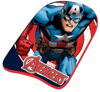 Arditex Tabla de natación Capitán América Marvel – 41x30x5 cm – Espuma EPS Ligera, Forma ergonómica, Ideal para Clases de natación y Piscina – Color Azul