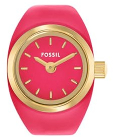 Fossil Orologio Ring da donna, movimento al quarzo a due lancette con cinturino in acciaio inossidabile, Rosa e oro Tono, 15 mm