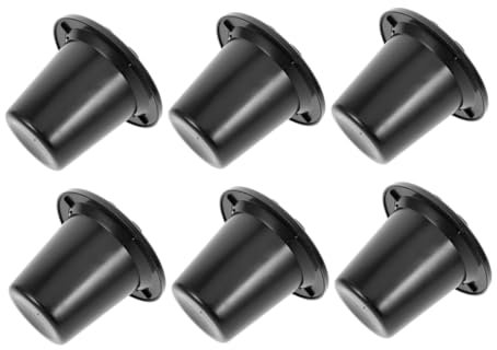 TOYANDONA 6pièces Lot de Supports De Vases Funéraires Plastique Noir Base Lotus Stable pour Décoration De Tombes Et Cimetières