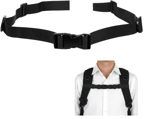 XLIUAX Backpack Chest Strap Add on, Adjustable Backpack Sternum Strap with Quick-Release Buckle Heavy Duty Pack Waist Straps Chest Belt for Hiking Commuting Daily Outdoor