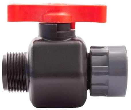 RIEGOPRO Válvula de Esfera Profesional PP 1 Macho x 1 Hembra Colector | Alta Resistencia | Ideal para Electroválvulas, Jardinería y Riego Agrícola