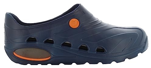 Oxypas Safety Jogger Sabot Léger Hommes et Femmes 45/46 EU - OXYVA - Sabots Antidérapants, Antibactériens, Antistatiques et Antifongiques, Chaussures de Sécurité, Navy