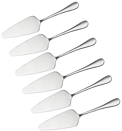 Pack of 6 Stainless Steel Pizza Pie Cake Server Pie Cake Serving Set, Pie Cake Pizza Shovel Cutter (silver)