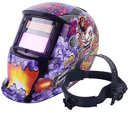 Ejoyous Schweißhelm, Schweißmaske, automatischer Schweißschutz, für mehr Modi TIG MIG MAG, Clown Violett