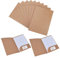 Präsentationsmappe a4 aus 350g/m² Kraftpapier Dokumentenmappe a4 Mappe mit Taschen a4 Papier Urkundenmappe a4 Sammelmappe a4 fur Buro Konferenz Business, 310 x 220mm (12, Braun)