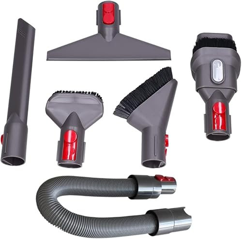 Zubehör Set Ersatz 6 Stücke für Dyson Bürste mit Verlängerungs-Schlauch, Düse Set Dyson V7 V8 V10 V11 V15 SV10 SV11 | Ersatzteile für Dyson Staubsauger, Perfekte Passform und gründliches Saugen