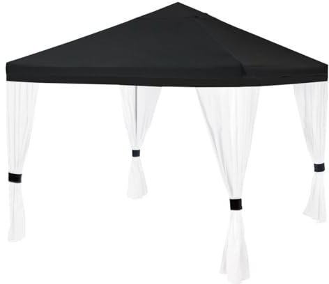 TrendLine Ersatzdach 3 x 3 m für Pavillon Deluxe schwarz Pavillondach