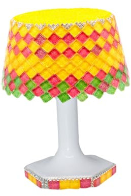Holibanna Mosaiklampe Tischlampe Diy Für Junge Mädchen Handgefertigt Klebstoff Material Kit Mit Pinsel Kette Und Ladekabel Für Schreibtischlampe Zubehör