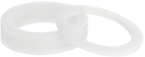 QUARKZMAN 5Stk Flache Unterlegscheibe Silikon Dichtungsringe 56mm AD 42mm ID 3mm Dicke Klar für Wasserhahn Rohr Wasserschlauch Isolierung Schrauben, Weiß