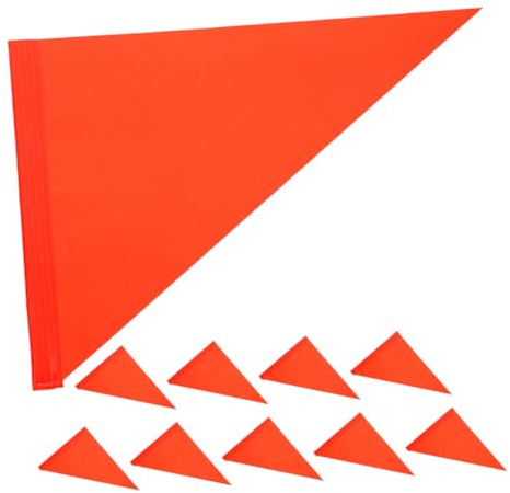CAXUSD 10pcs Bicycle Safety Flags For Kids: High Visibility Triangular Warning Flags - Pennant Decor For Scooters Bikes And Outdoor Adventure