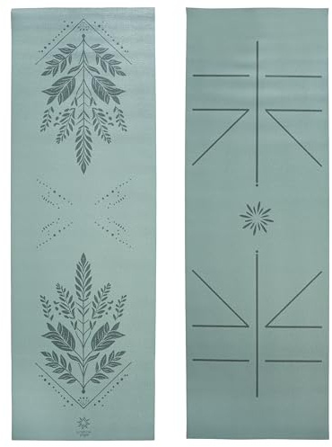 Sunshine Yoga Ascend 6mm Thick Reversible Yoga Mat, 72x24in, Sage Haven