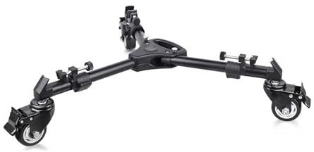 MJINA Carrello for Fotocamera TD1 ad Alte Prestazioni con Supporto for Gambe Regolabile for la Maggior Parte dei treppiedi e Supporti for luci, carico Massimo di 15 kg(TD1S)