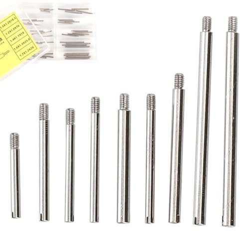 VNIDJGB 50 Pcs Watch Strap Screws,10 Sizes Watch Strap Pins Screw Repair Tool,Watchband Tubes Pins Screw With Storage Box,Watchband Link Pin Straps Screws Set,Repair Tool Accessories for Watches